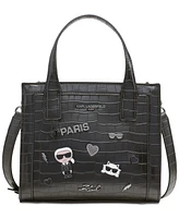 Karl Lagerfeld Paris Nouveau Small Leather Tote