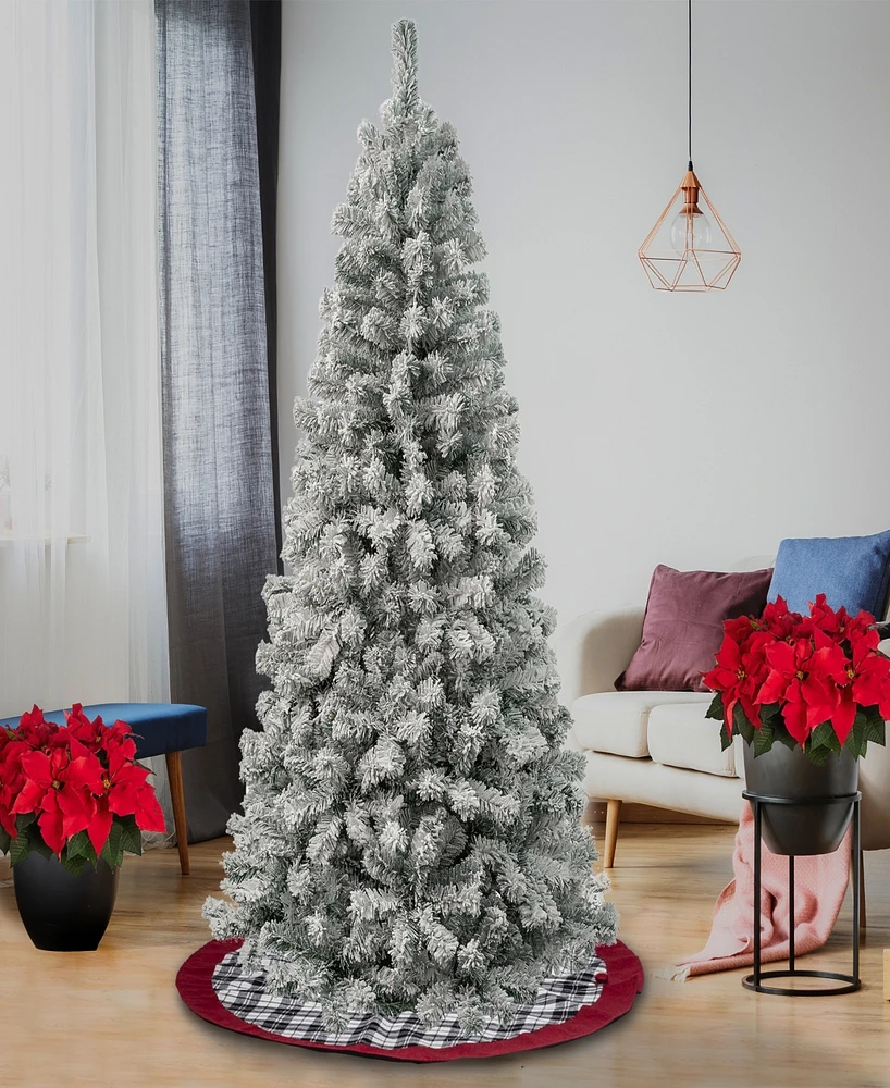 National Tree Company, First Traditions 6 ft. Acacia Flocked Tree