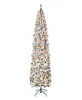 National Tree Company First Traditions Acacia Flocked Tree 9 ft