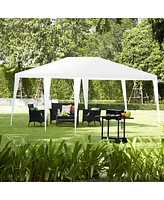 Slickblue 6 Sidewalls Outdoor Canopy Tent with Carry Bag-White