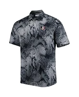 Tommy Bahama Men's Black Florida State Seminoles Coast Luminescent Fronds IslandZone Button-Up Camp T-Shirt