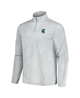 Tommy Bahama Men's Gray Michigan State Spartans Delray Frond IslandZone Half-Zip Jacket