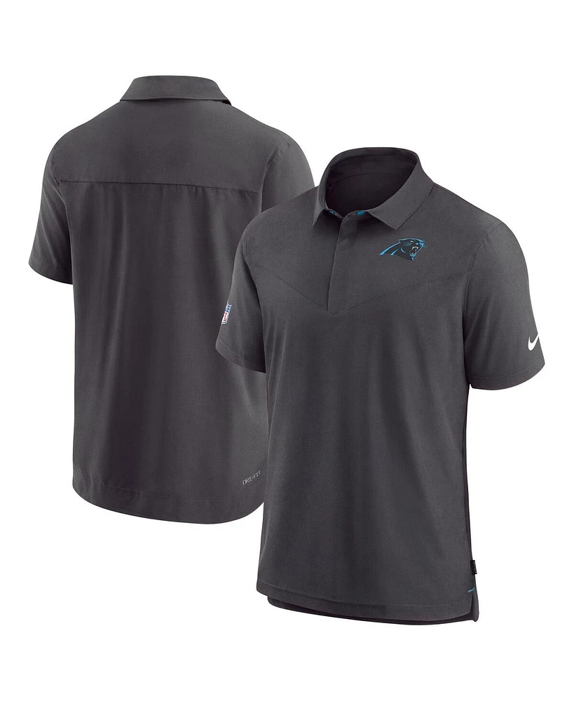 Nike Men's Black Carolina Panthers Sideline Lockup Performance Polo