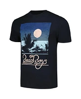 Bravado Men's and Women's Black The Beach Boys Sunset Stripes T-Shirt