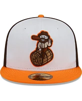 New Era Men's White/Orange Bowling Green Hot Rods Theme Night 59FIFTY Fitted Hat