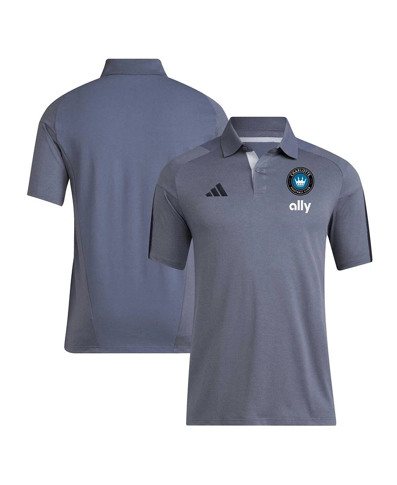 Adidas Men's Gray Charlotte Fc 2024 Training Polo Shirt