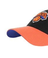 '47 Brand Men's Black/Orange New York Knicks City Edition Mvp Adjustable Hat