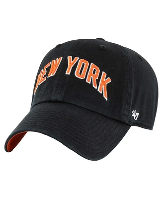 '47 Brand Men's Black New York Knicks City Edition Clean Up Adjustable Hat