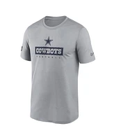 Nike Men's Silver Dallas Cowboys Sideline Legend Performance T-Shirt