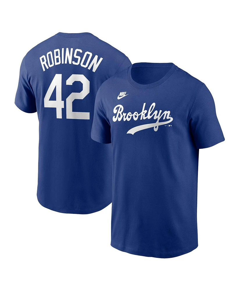 Nike Men's Jackie Robinson Royal Brooklyn Dodgers Cooperstown Collection Fuse Name Number T-Shirt