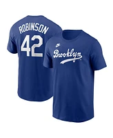 Nike Men's Jackie Robinson Royal Brooklyn Dodgers Cooperstown Collection Fuse Name Number T-Shirt