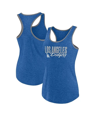 Fanatics Women's Heather Royal Los Angeles Dodgers Fuel Racerback Tank Top