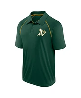 Fanatics Men's Green Oakland Athletics Strong Alone Raglan Polo