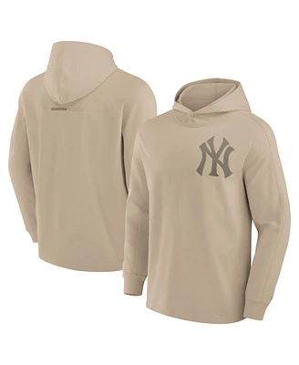 Fanatics Signature Men's Khaki New York Yankees Elements Lightweight Fleece Hoodie