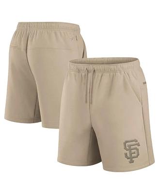 Fanatics Signature Men's and Women's Khaki San Francisco Giants Elements Super Soft Fleece Shorts