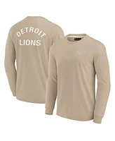 Fanatics Signature Men's and Women's Khaki Detroit Lions Elements Super Soft Long Sleeve T-Shirt