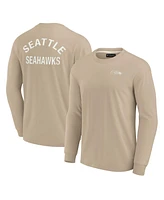 Fanatics Signature Men's and Women's Khaki Seattle Seahawks Elements Super Soft Long Sleeve T-Shirt