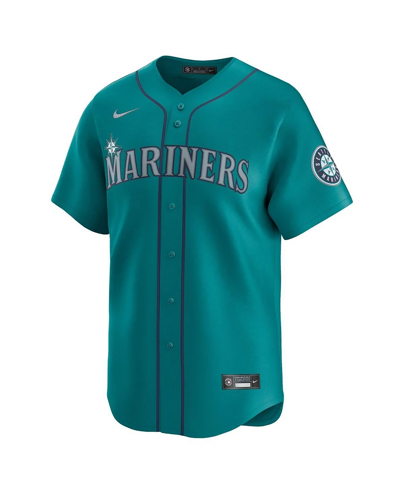 Nike Men's Julio Rodriguez Aqua Seattle Mariners Alternate Limited Player Jersey