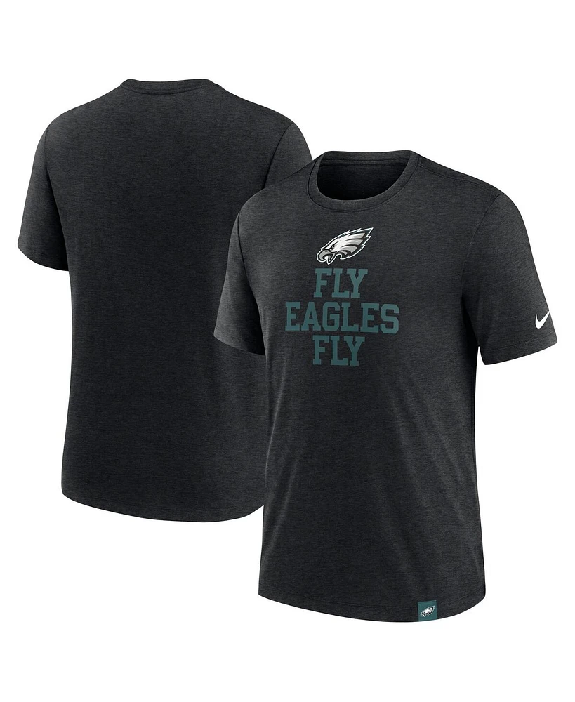 Nike Men's Heather Black Philadelphia Eagles Blitz Tri-Blend T-Shirt