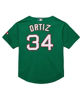 Mitchell & Ness Big Boys and Girls David Ortiz Green Boston Red Sox Cooperstown Collection Mesh Batting Practice Jersey