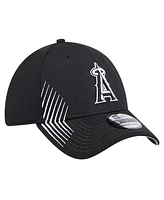 New Era Men's Black Los Angeles Angels Active Dash Mark 39THIRTY Flex Hat