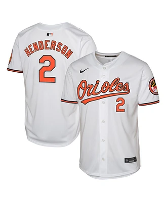 Nike Big Boys and Girls Gunnar Henderson White Baltimore Orioles Home Limited Jersey