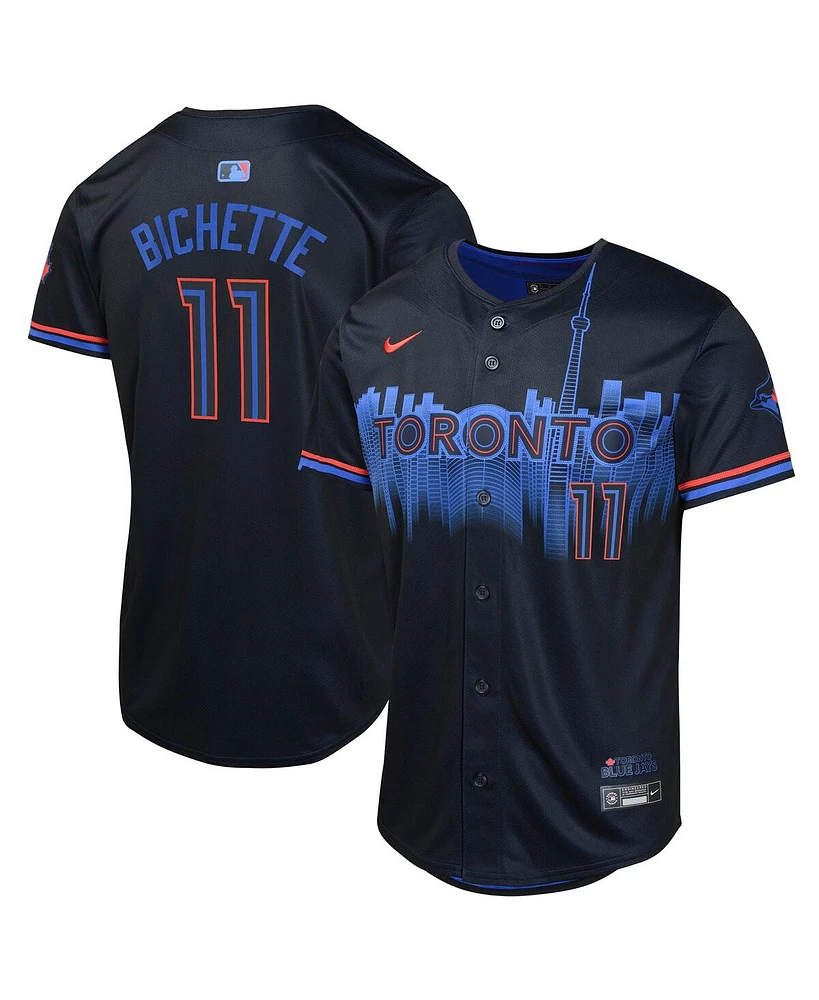 Nike Big Boys and Girls Bo Bichette Navy Toronto Blue Jays 2024 City Connect Limited Player Jersey