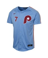 Nike Big Boys and Girls Trea Turner Light Blue Philadelphia Phillies Alternate Limited Player Jersey