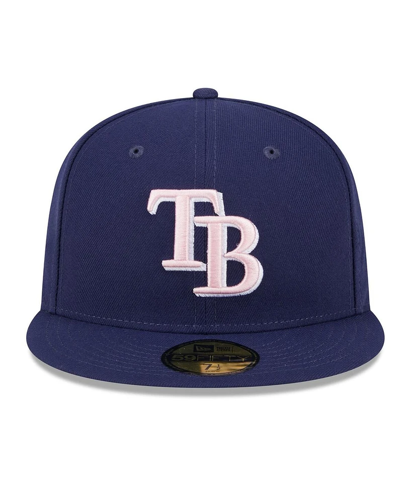 New Era Men's Navy Tampa Bay Rays 2024 Mother's Day On-Field 59FIFTY Fitted Hat