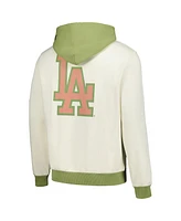 New Era Men's Cream/Green Los Angeles Dodgers Color Pop Pullover Hoodie