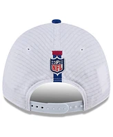 New Era Men's White/Royal New York Giants 2024 Nfl Training Camp 9FORTY Adjustable Hat