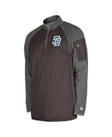 New Era Men's Brown San Diego Padres Father's Day Raglan Quarter-Zip Top