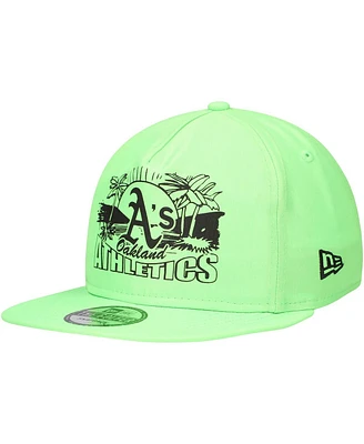 New Era Men's Green Oakland Athletics Neon Golfer Snapback Hat