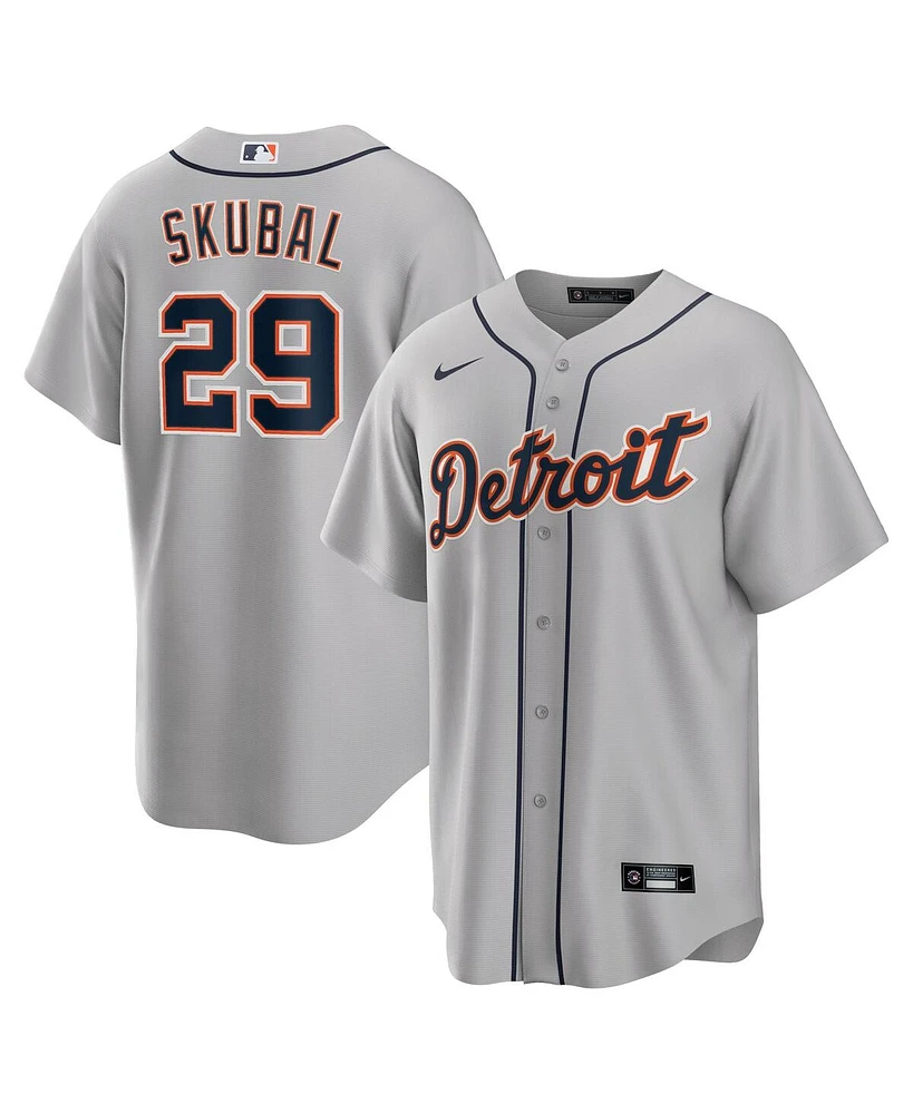 Nike Men's Tarik Skubal Gray Detroit Tigers Road Replica Jersey
