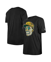 New Era Men's Black Oakland Athletics Sugar Skulls T-Shirt
