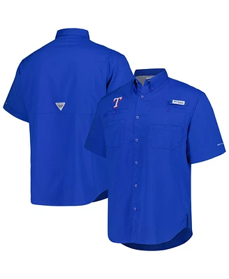 Columbia Men's Royal Texas Rangers Tamiami Omni-Shade Button-Down Shirt