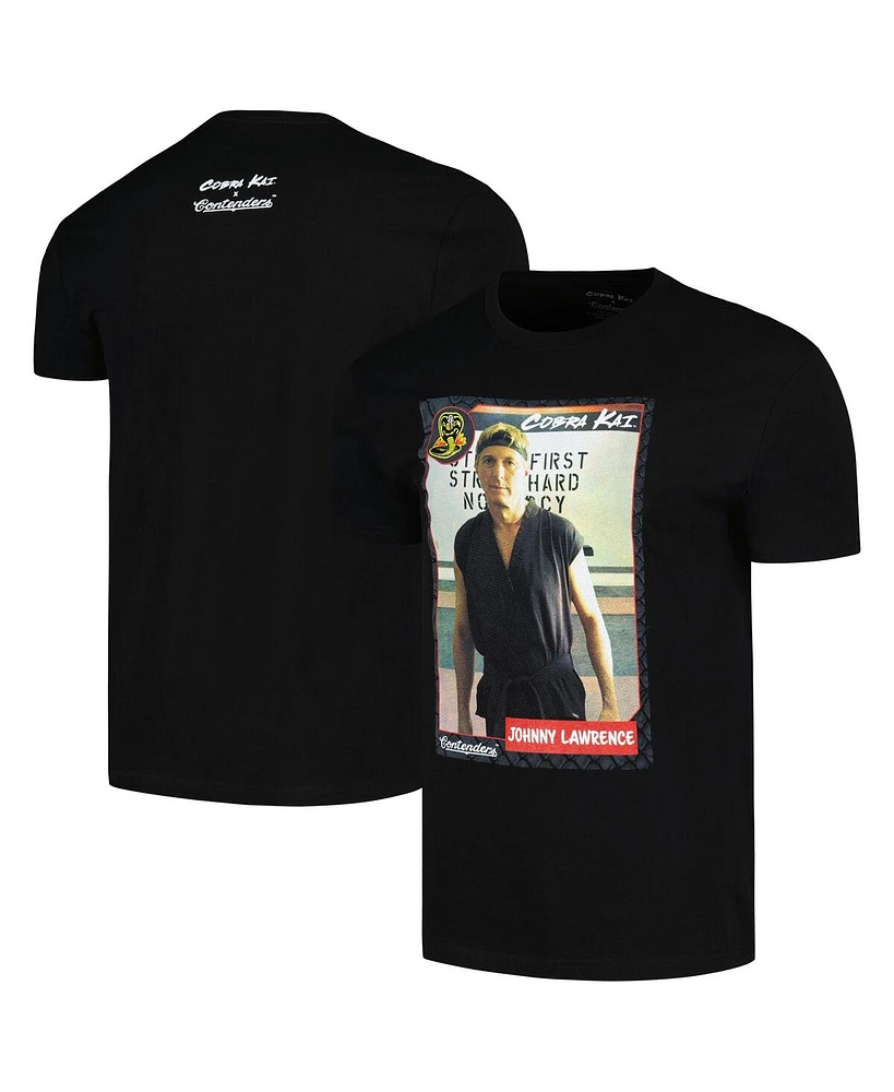 Contenders Clothing Men's Black Cobra Kai Johnny Lawrence Card T-Shirt