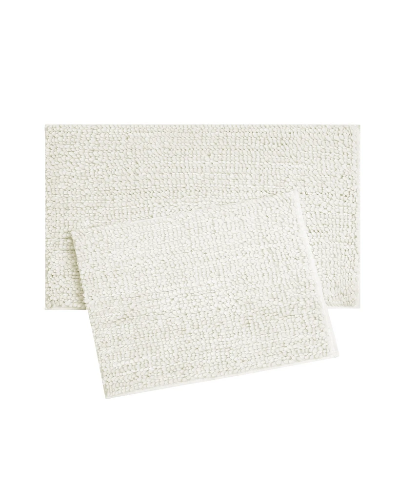 Laura Ashley Butter Chenille 2-Pc. Bath Mat Set