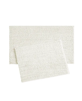 Laura Ashley Butter Chenille 2-Pc. Bath Mat Set