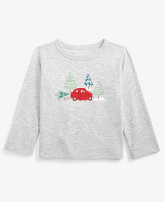 First Impressions Baby Boys Printed Long-Sleeve T-Shirt, Created for Macy's