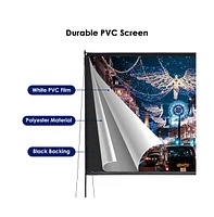 Yescom 120" Portable Detachable Projector Screen with Stand Movie Projection 16:9 Hd 1.1 Gain