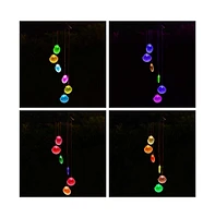 Yescom 6 Shell Solar Led Light Wind Chime Decor Lighting Home Yard Valentine Christmas