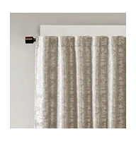 SunSmart Cassius Jacquard Lined Total blackout curtains for bedroom, Rod Pocket/Back Tab Single Curtain Panel Living Room