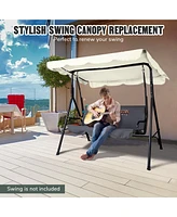Yescom 73"x52" Replacement Swing Canopy UV30+ 180gsm Top Cover Seat Outdoor Ivory
