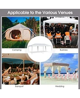 Sugift 20 Ft. W x 10 Ft. D Outdoor Party Tent Canopy with 4 Removable Sidewalls