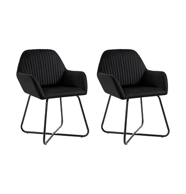 vidaXL Dining Chairs 2 pcs Velvet