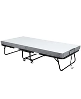 Homcom Folding Bed with 4" Mattress