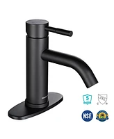 Yescom Aquaterior Modern 1 Hole Bathroom Round Faucet Vanity Sink Cold & Hot Water