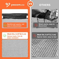 Yescom Metal Frame 6 Wheels Rolling Double Decker Mesh Pool Storage Bin Large Outdoor Pool Floats Storage Organizer with Towel Drying Bars, Upgrade St