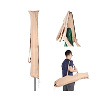 Portable Patio Umbrella Protective Cover Carry Bag w/ 2 Sew-in Wands Water Resistant 13ft